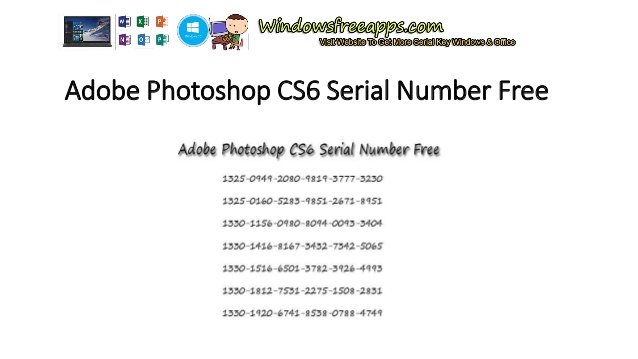 obtain photoshop cs6 serial number